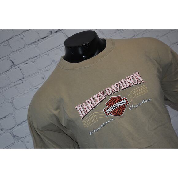 Harley Davidson T-Shirt Mens Size XL Motorcycle St. Thomas US Virgin Islands Tan - Picture 4 of 8